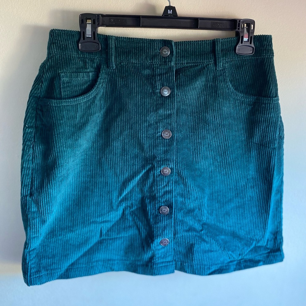 Hollister Emerald high waisted Button Skirt